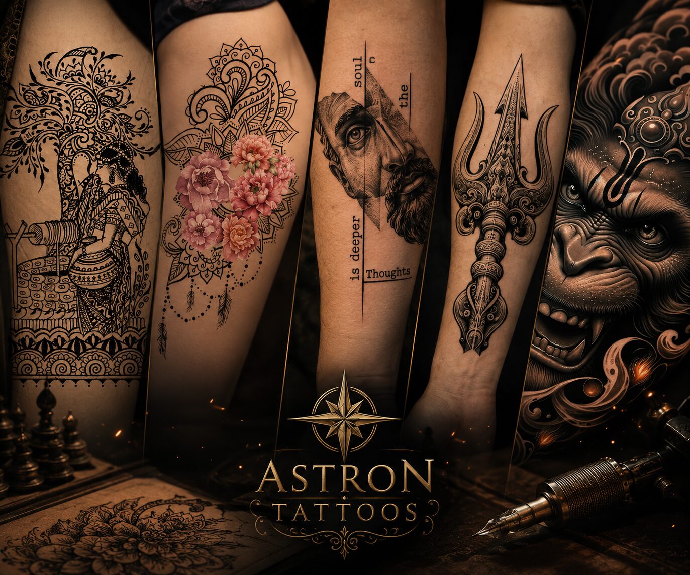 Tattoo preview on skin before inking Astron Tattoos