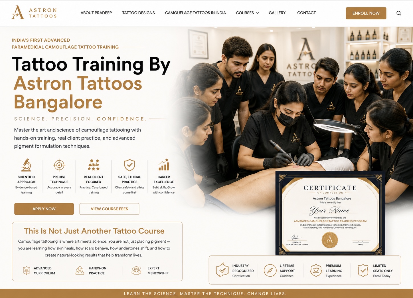 Camouflage tattoo training India Astron Tattoos Indiranagar Bangalore