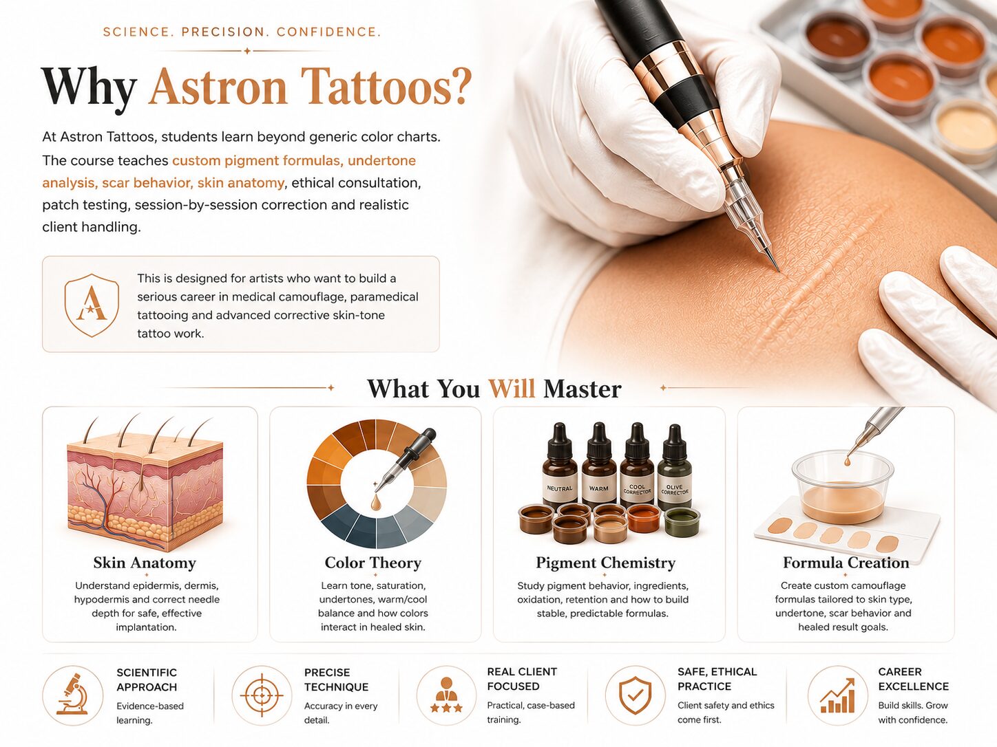 Paramedical camouflage tattoo training Astron Tattoos Bangalore