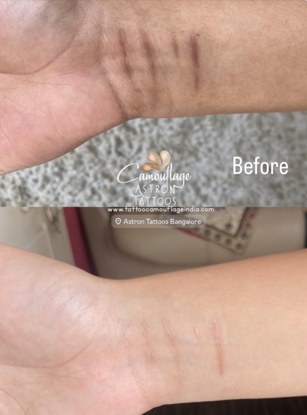 Cosmetic tattooing result Astron Tattoos Bangalore